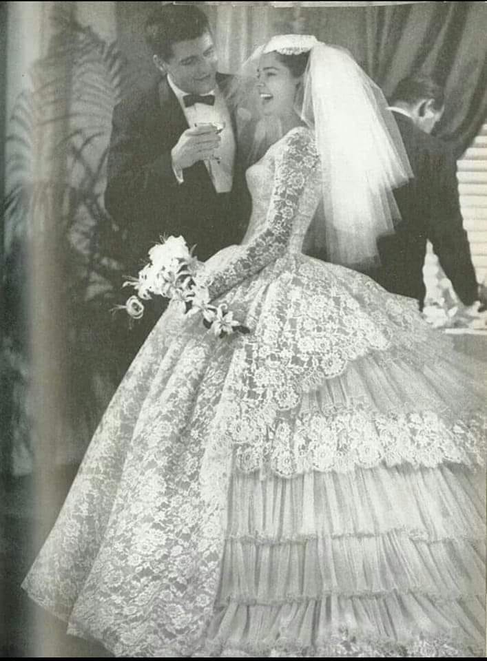 alfred angelo vintage wedding dress 1956 Ad Edythe Vincent Bride Brida  Period Paper Historic Art LLC 8546 Wedding Dress by Alfred