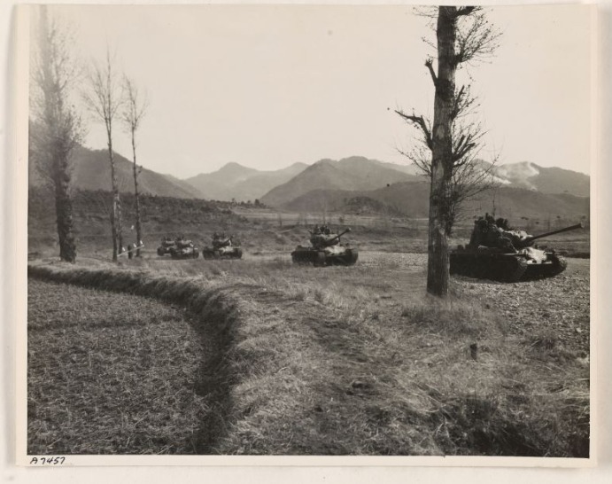 Korean - Superb Tank Saturday - M26 Pershing Tanks on the move during ...