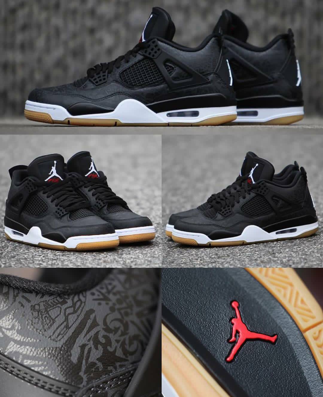 Black/Court Purple Air Jordan 4 just dropped on SNKRS App.
