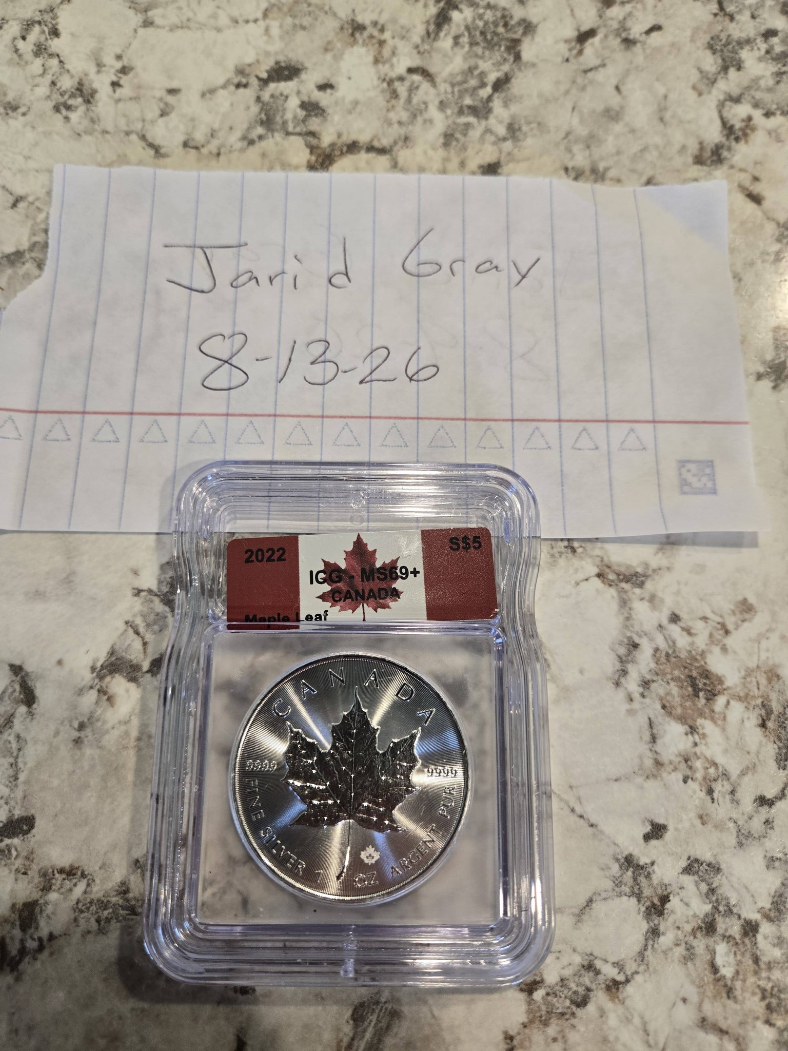 2022 Silver Canada Maple Leaf coin for sale, MS69+ graded by ICG