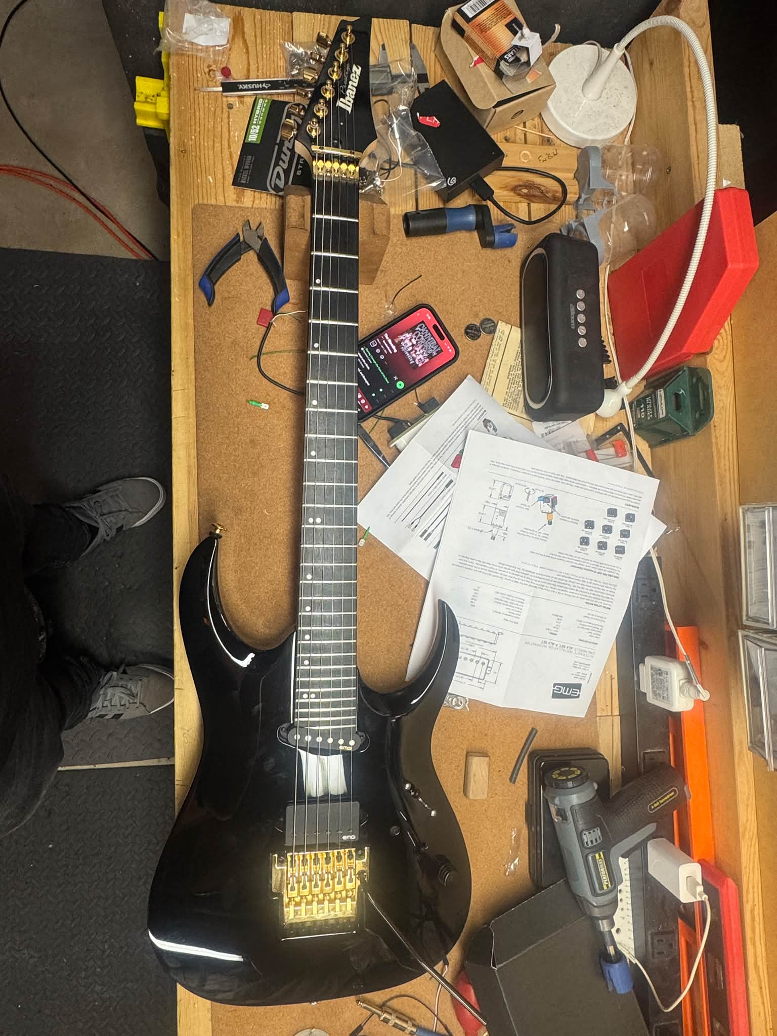 Ibanez RGA622XH and JBM100 guitar pickup upgrades with EMG and