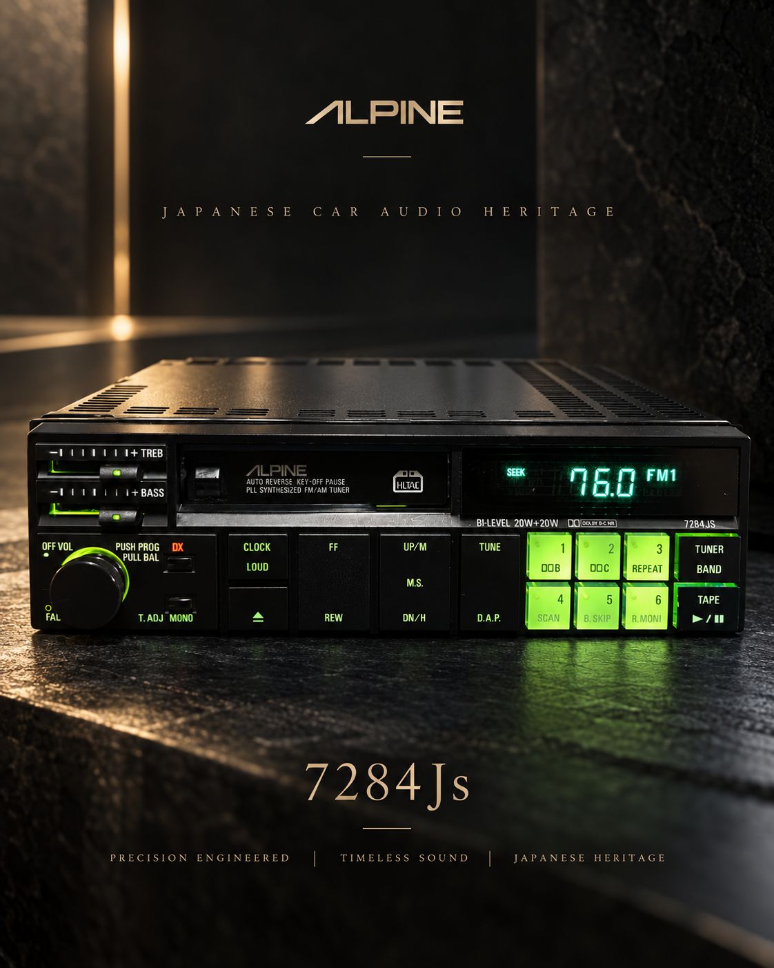カーオーディオ ALPINE 7284JS Alpine 7284js vintage car audio