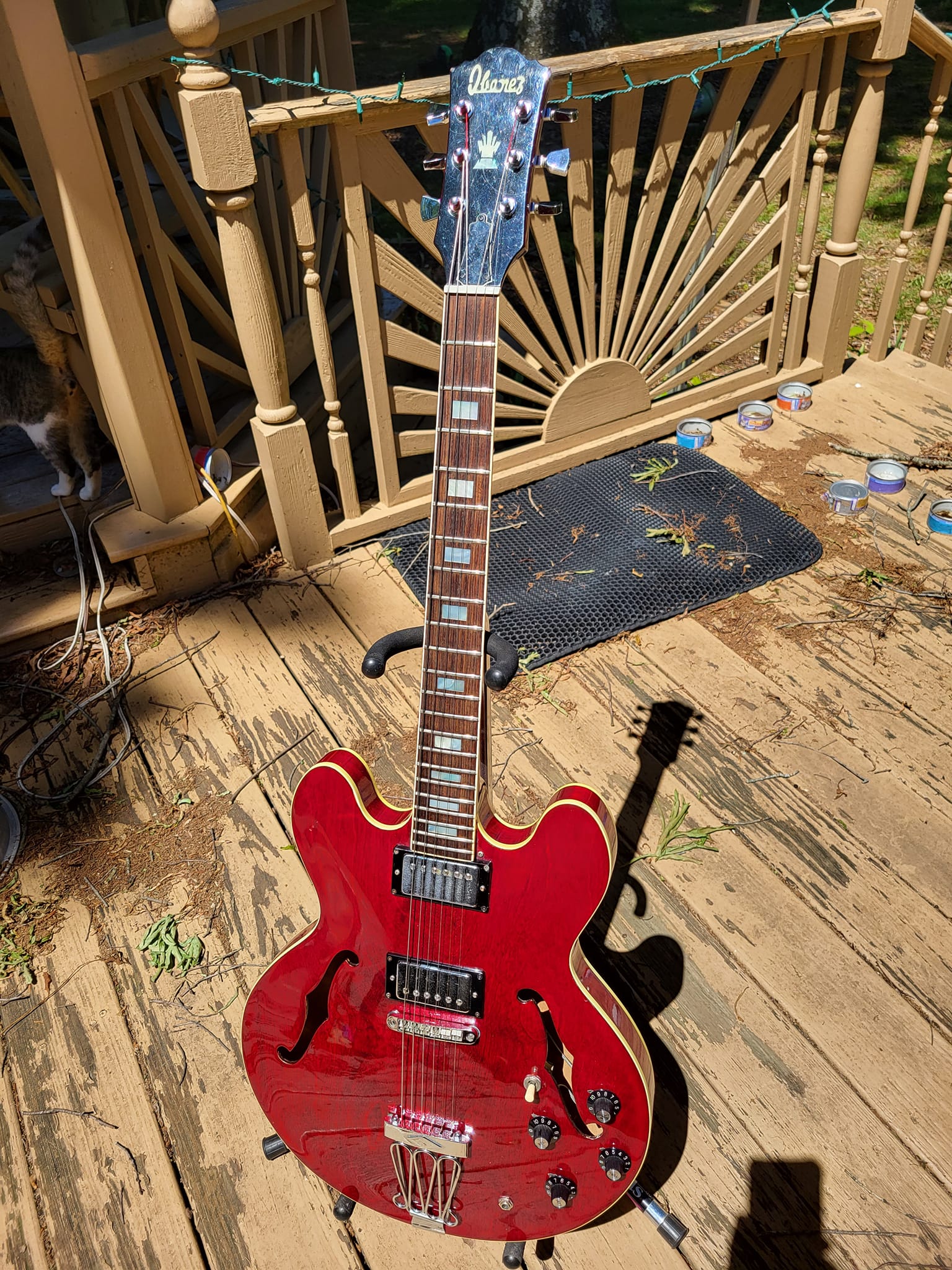 1976 2454 hollowbody Ibanez. Great playing guitar but it suffered