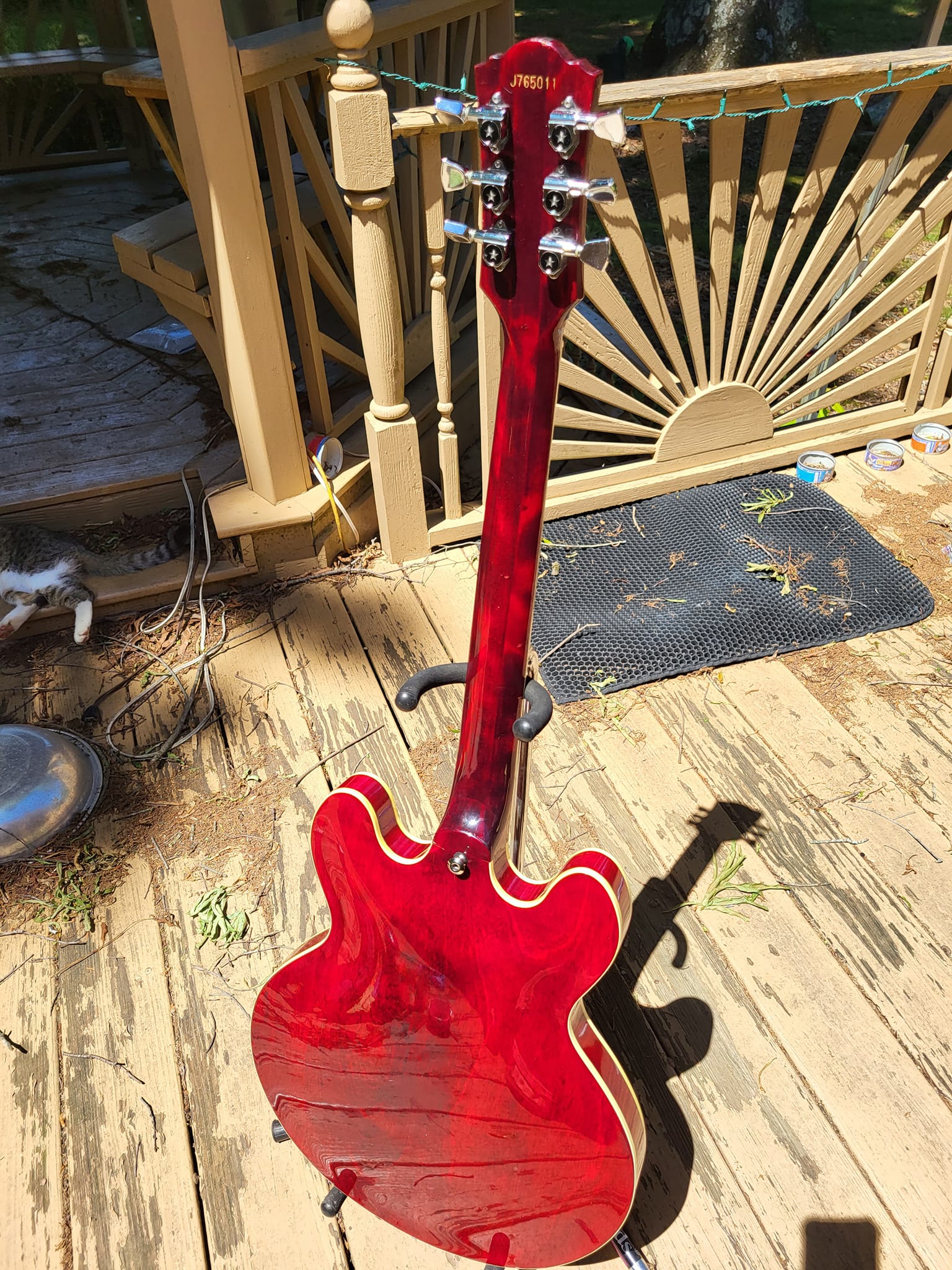 1976 2454 hollowbody Ibanez. Great playing guitar but it suffered