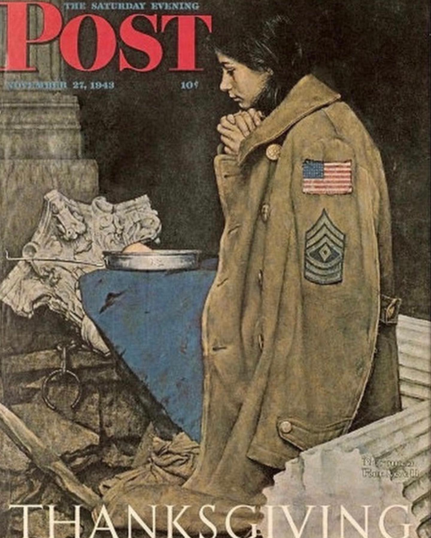 This Norman Rockwell painting graced the cover of The Saturday