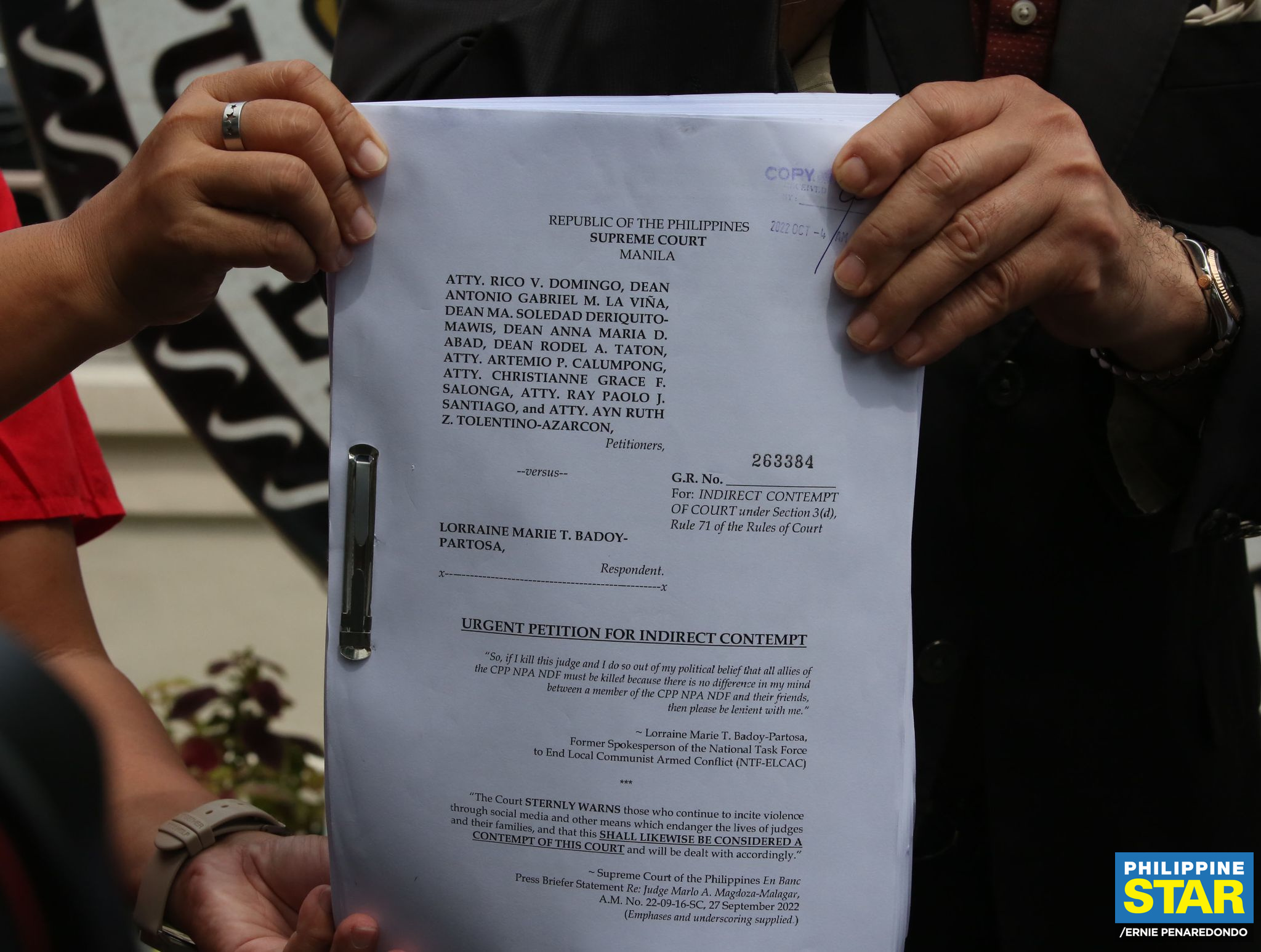 Philippine Star - Lawyers and law school deans filed an Urgent Petition ...