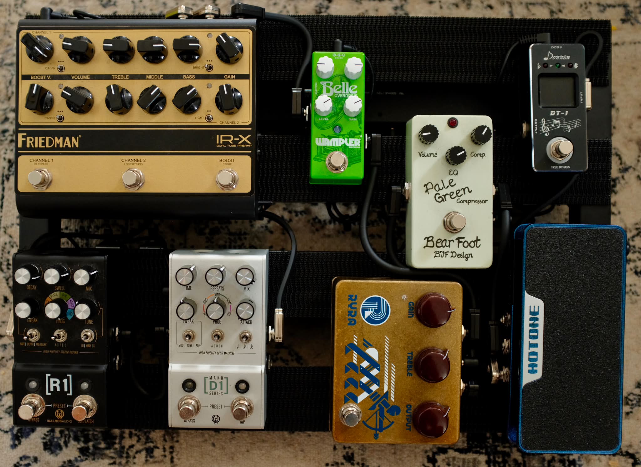 Charlie Allen 2025 pedalboard . @xotic_usa XW-1 Wah Monty's