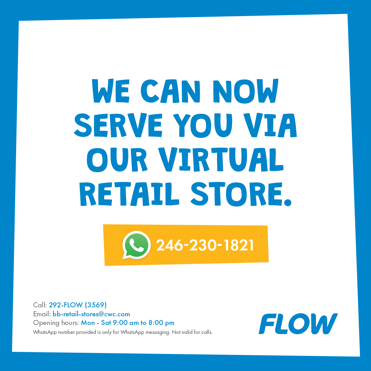 Flow - We are here for you and have activated our new...