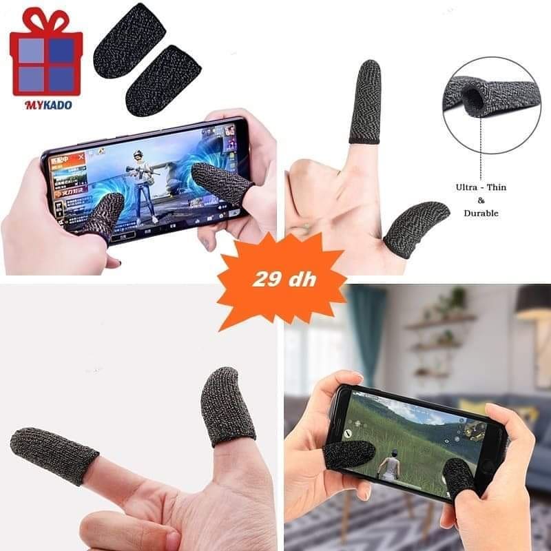 Manchons De Doigt De Jeu Ultra-fins En Fibre D'Argent – Anti-transpiration, Grande Sensibilité, Effet Qui Brille Dans Le Noir