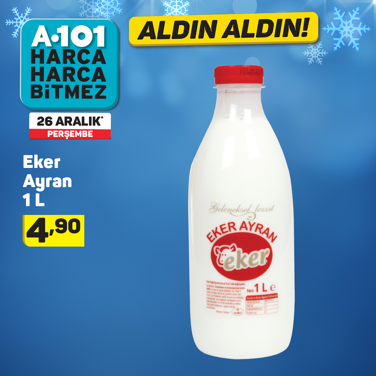 A101'de Aldın Aldın! Aldın Aldın ürünleri 26 Aralık'tan itibaren