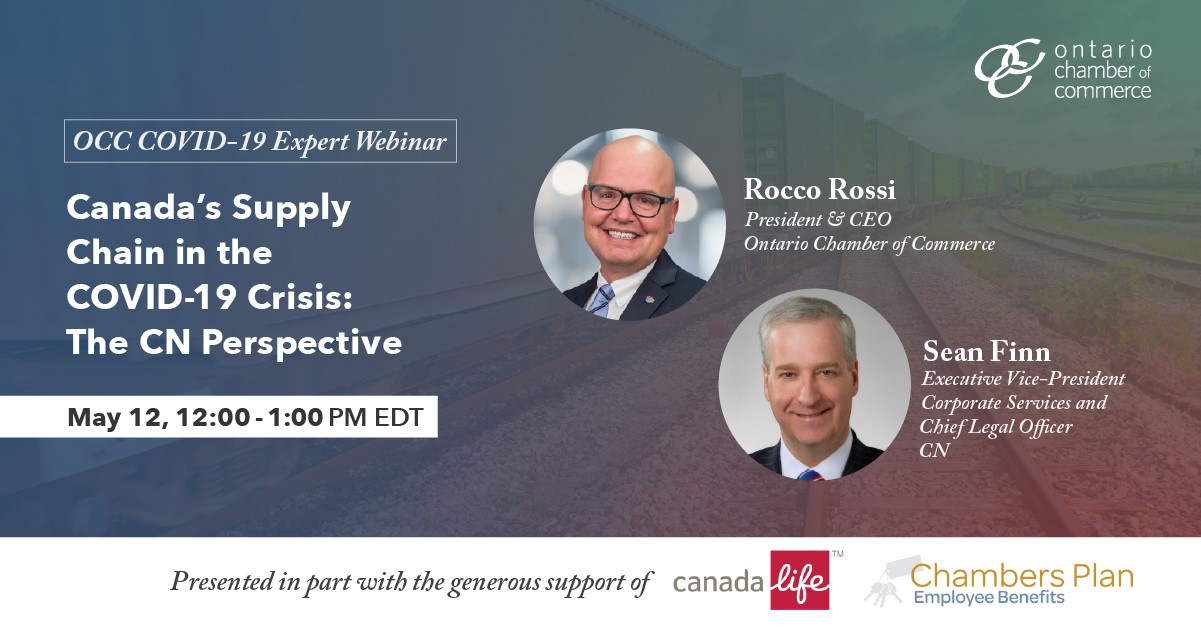 Ontario Chamber of Commerce - On May 12, join OCC President & CEO ...
