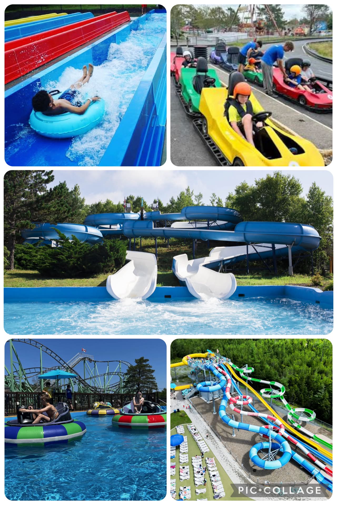 What were the names of two theme parks in Nova Scotia?