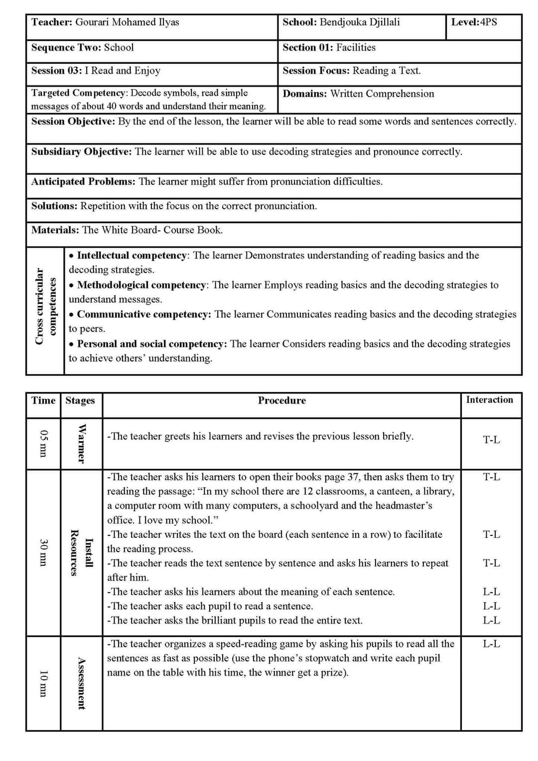 4ps sequence 2 all the lesson... - English Primary School.B.M | Facebook