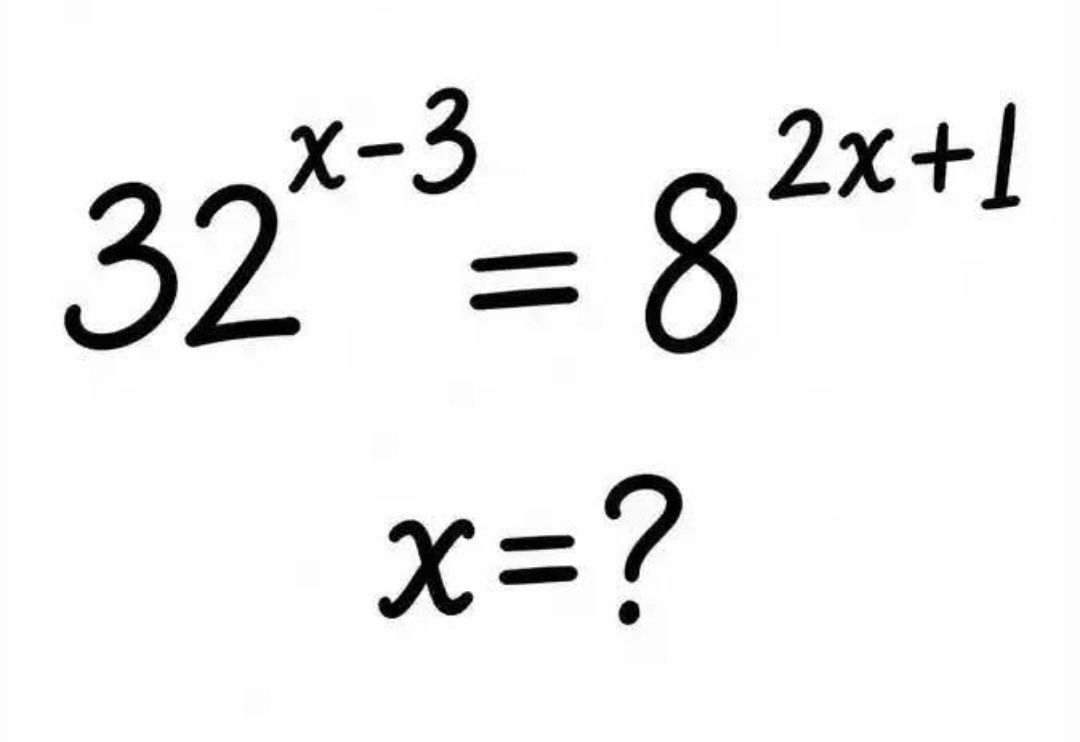Try this 🌹 #opinion x-3 2x+1 32 =8 8 =?
