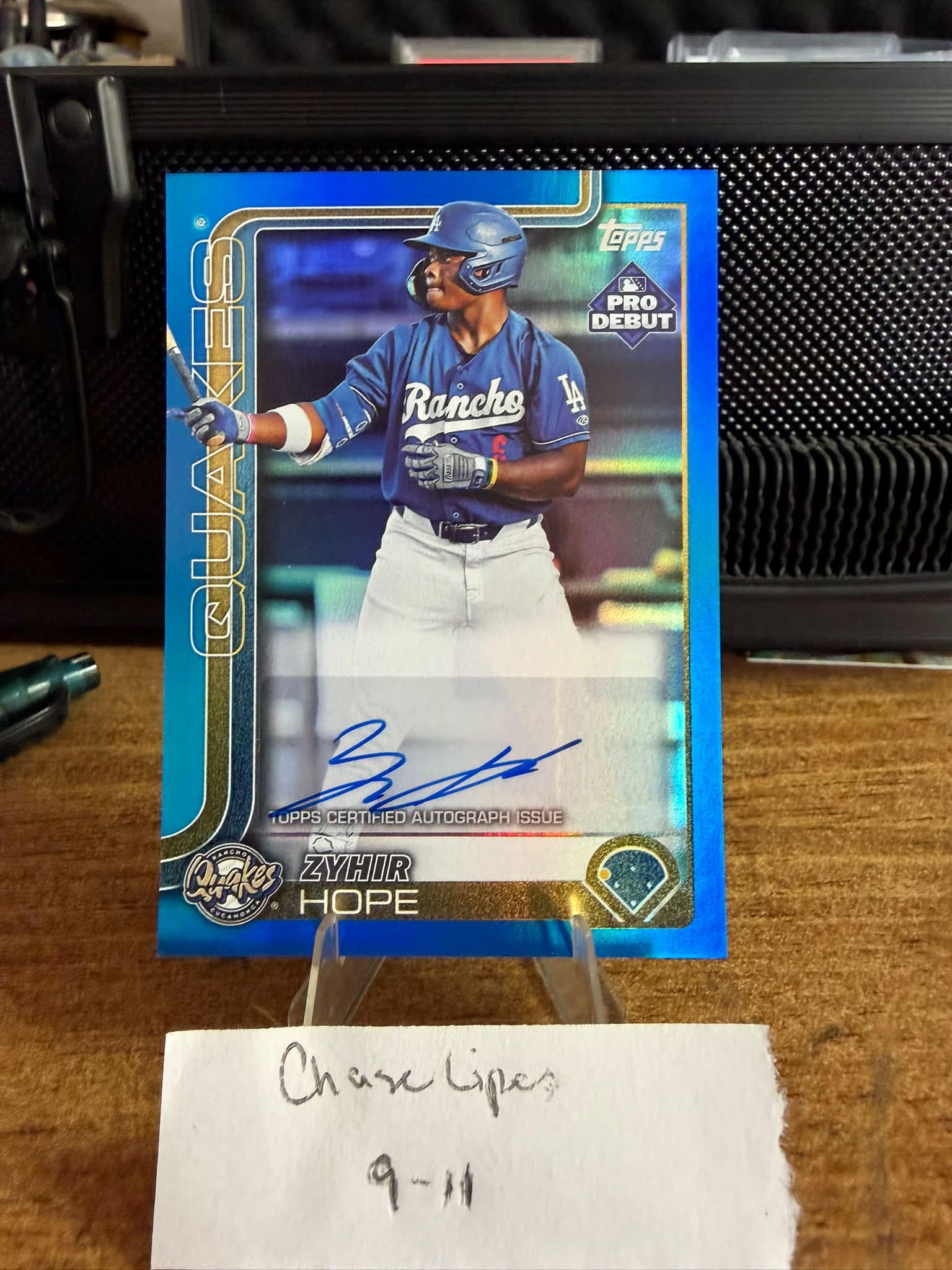 Hit a rare Zyhir Hope auto printing plate in a sports card break