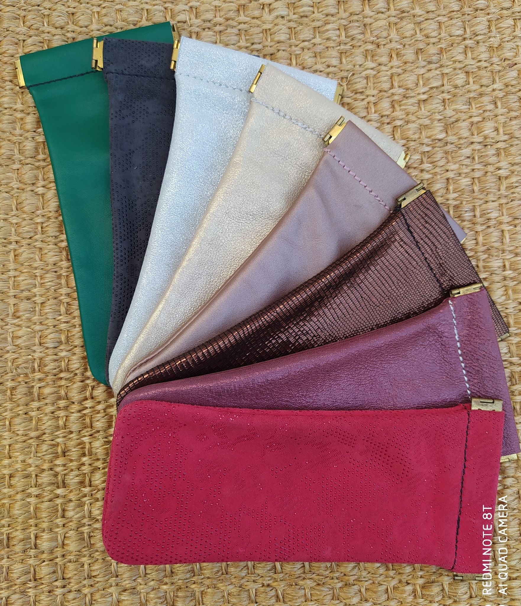Lot De 5 étuis Souples Pour Lunettes - Microfibre Et Cordon De Serrage