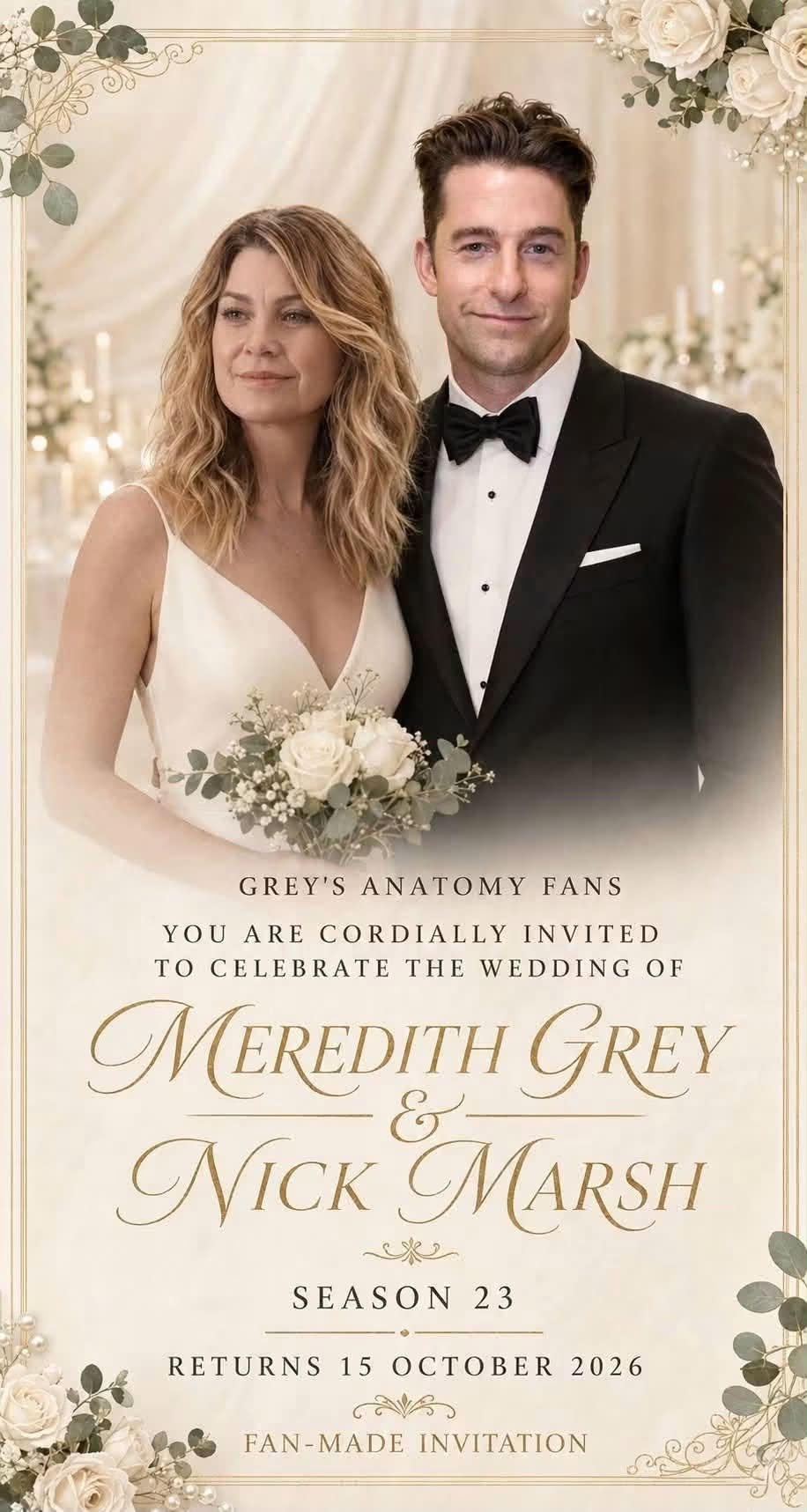 meredith grey dress bailey's wedding at Grey's Anatomy weddings 🤩💕 meredith grey's anatomy weddings