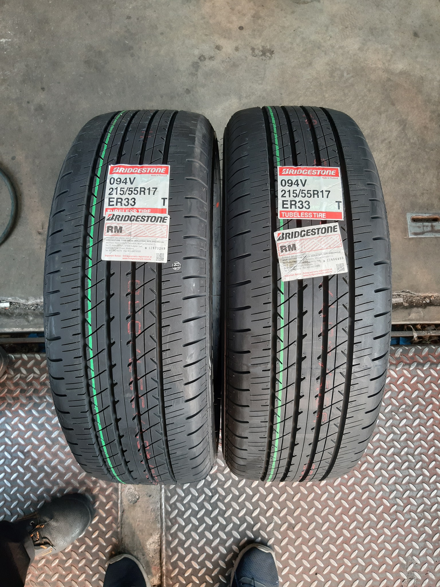 BRIDGESTONE TURANZA ER33 215/55R17 Tq member support 