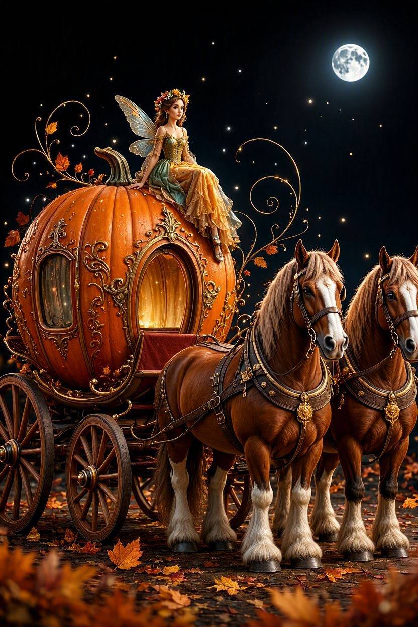 Whimiscial pumpkin coach