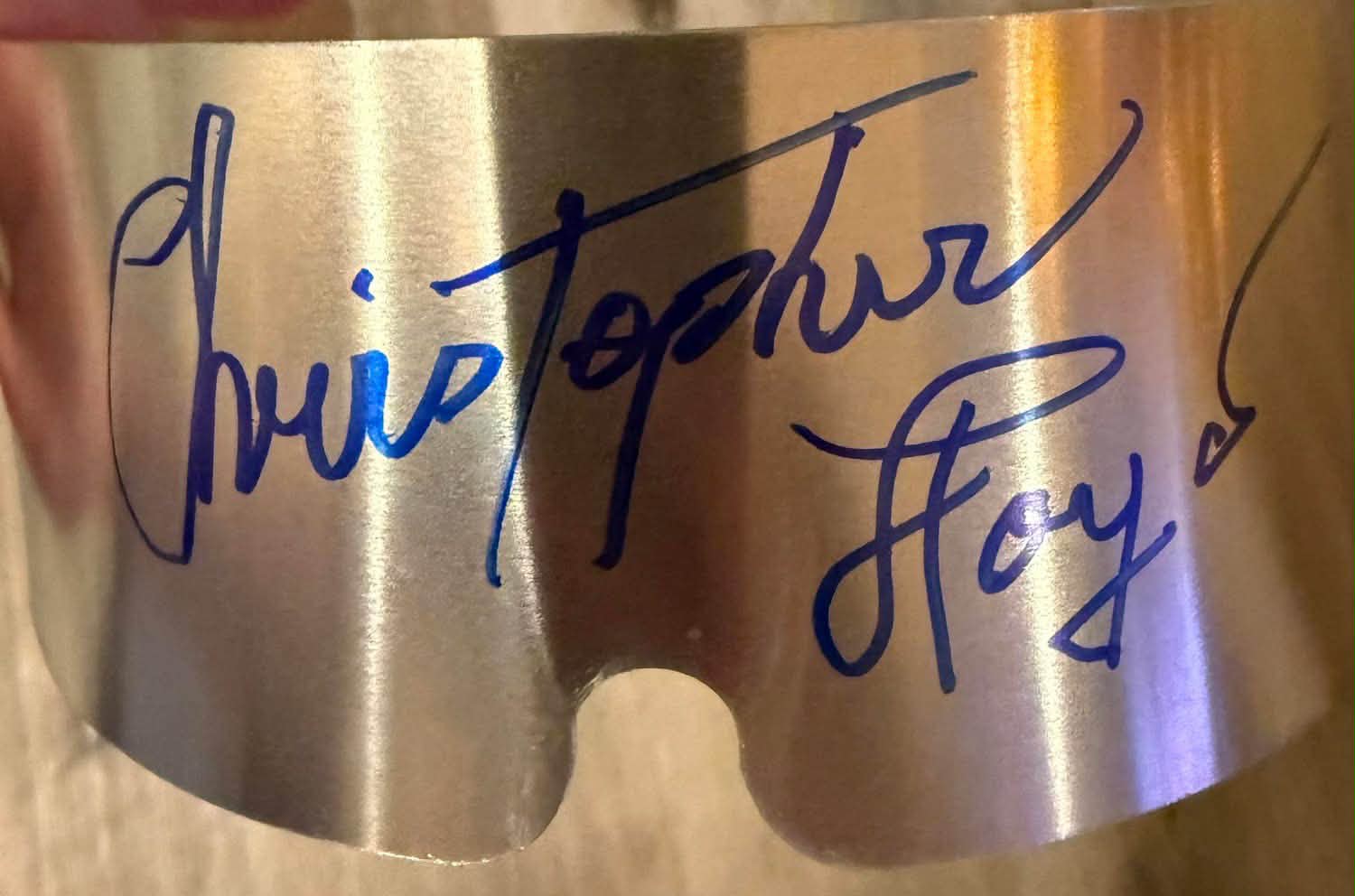 Is the Christopher Lloyd autograph on sunglasses authentic with