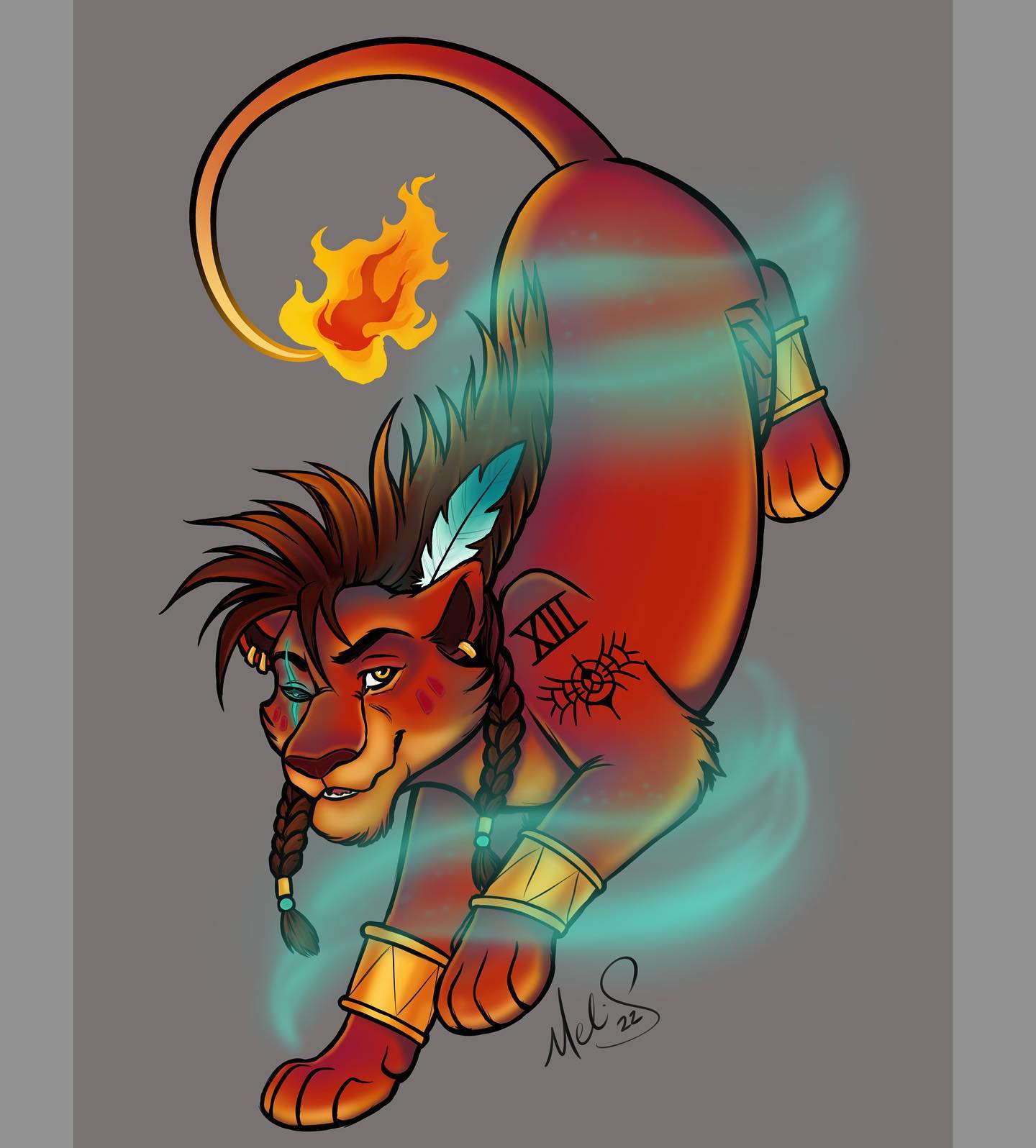 mtg final fantasy red 13 XIII, Proud Warrior [FINAL Commander] Red XIII, Proud Warrior MTG