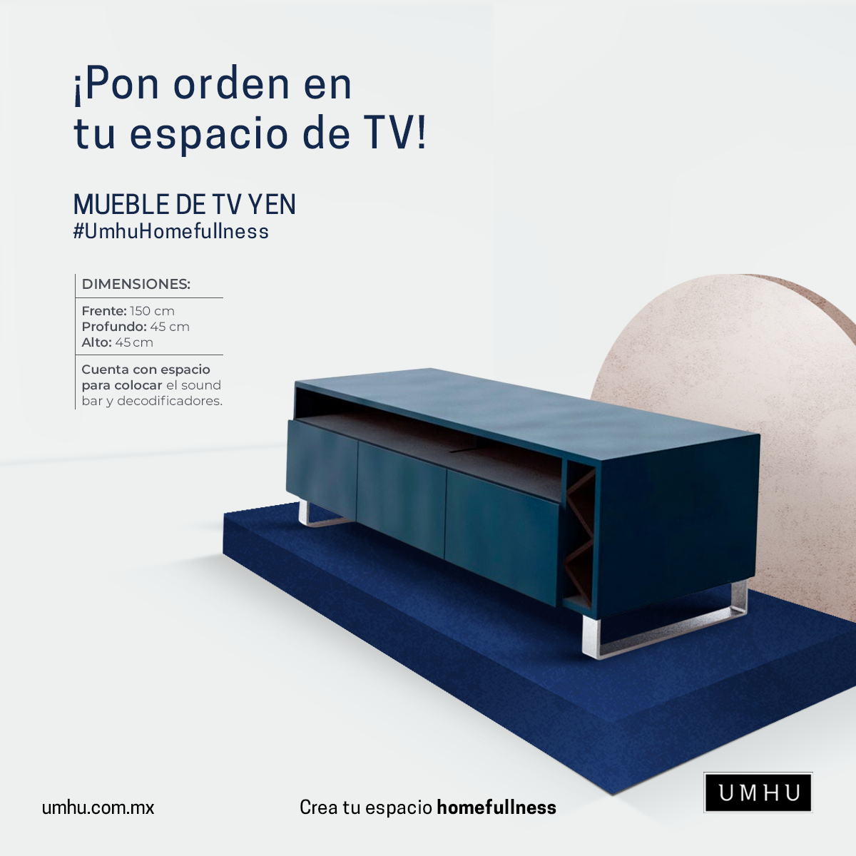 UMHU - El mueble de TV YEN tiene cuerpo y cajones en...