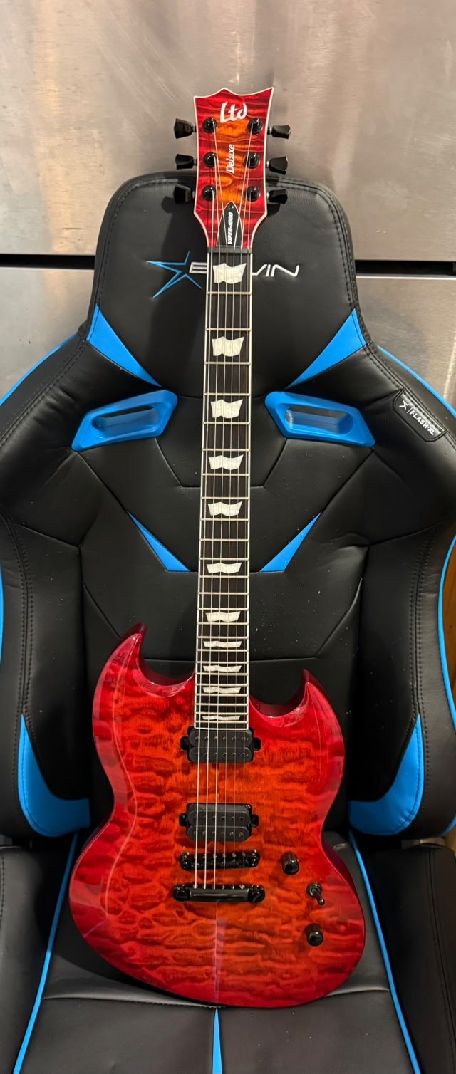 New ESP Viper Guitar with Seymour Duncan Pickups and NYXL Strings