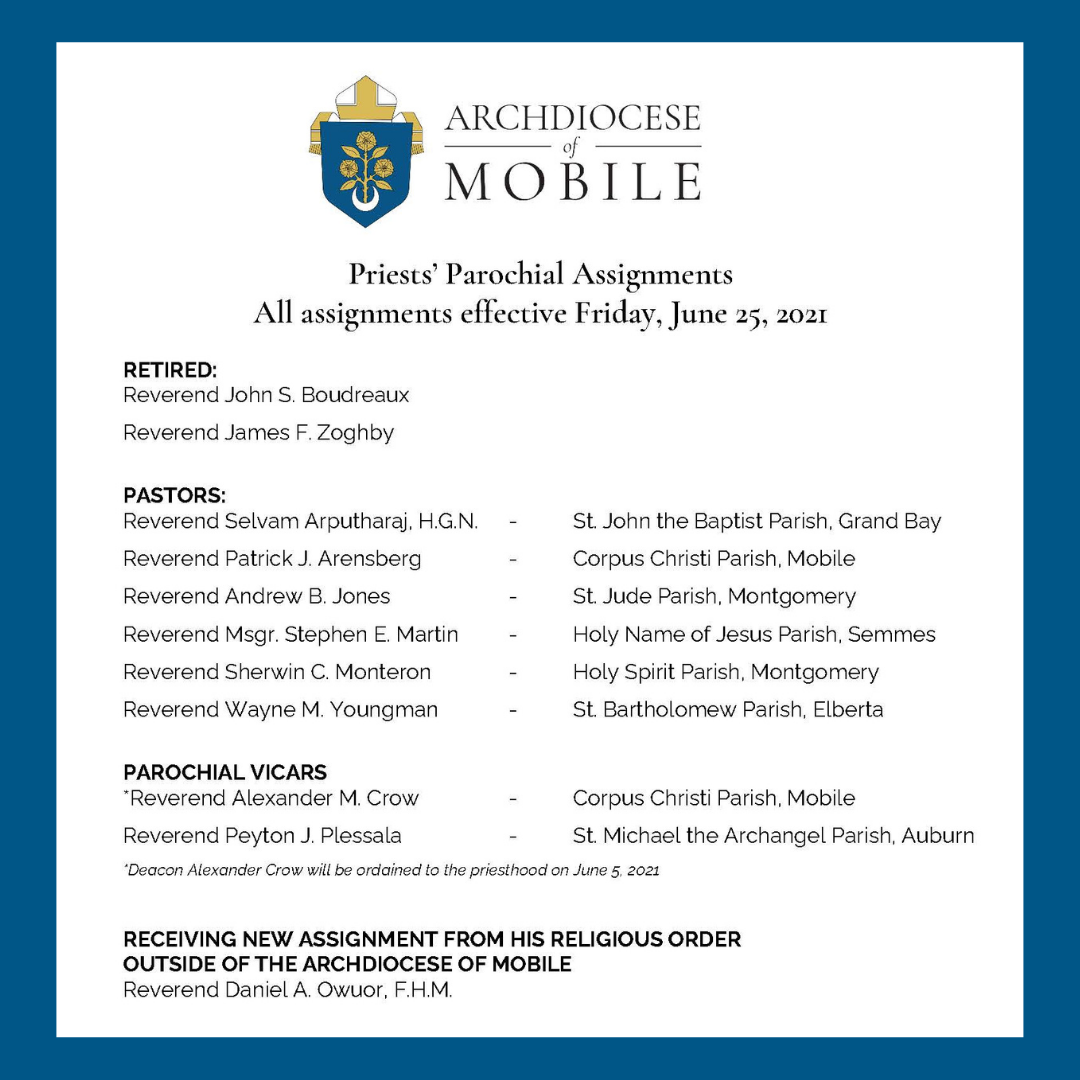 Archbishop Thomas J. Rodi has... - Archdiocese of Mobile | Facebook