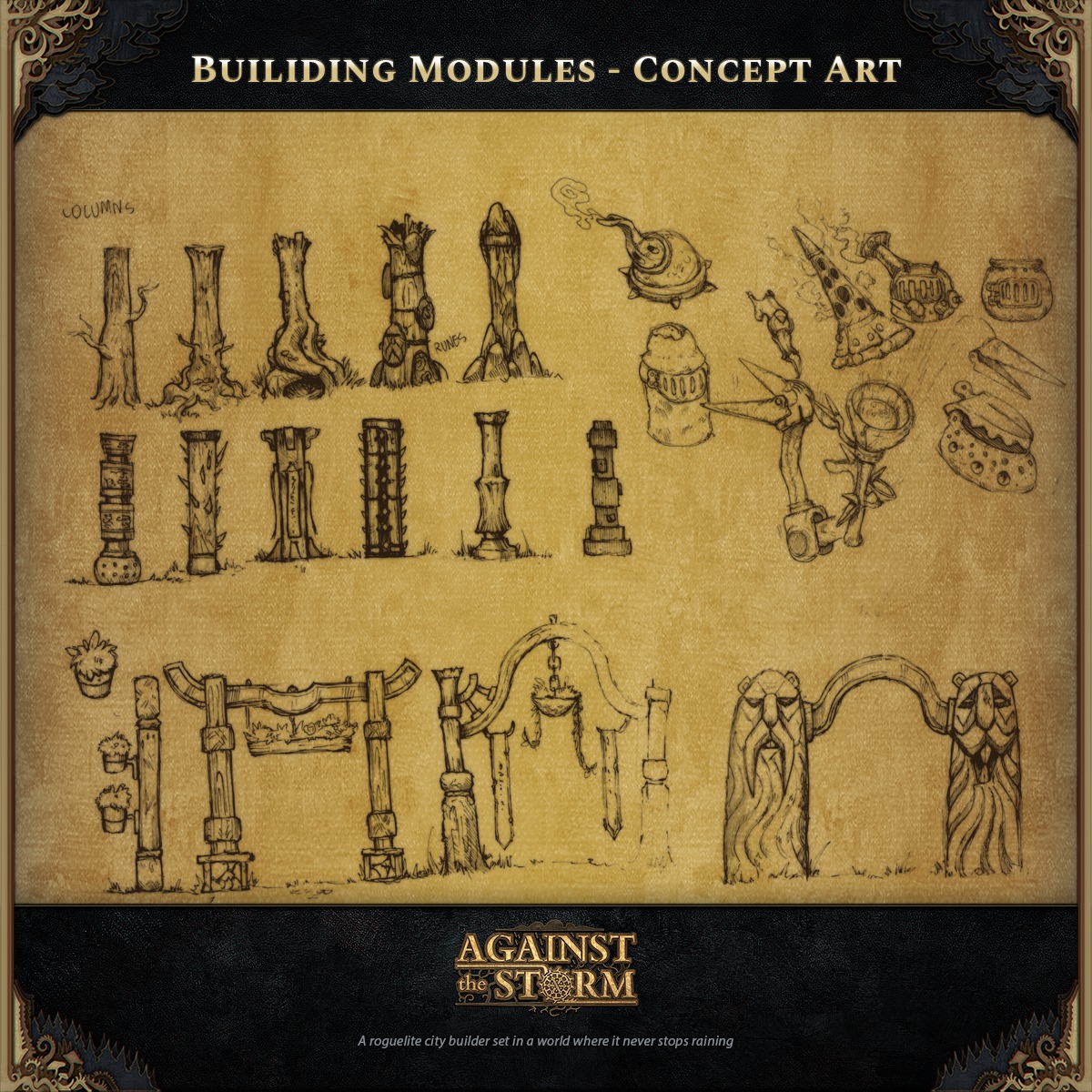 Building modules concept art 🖌 Which... - Against the Storm