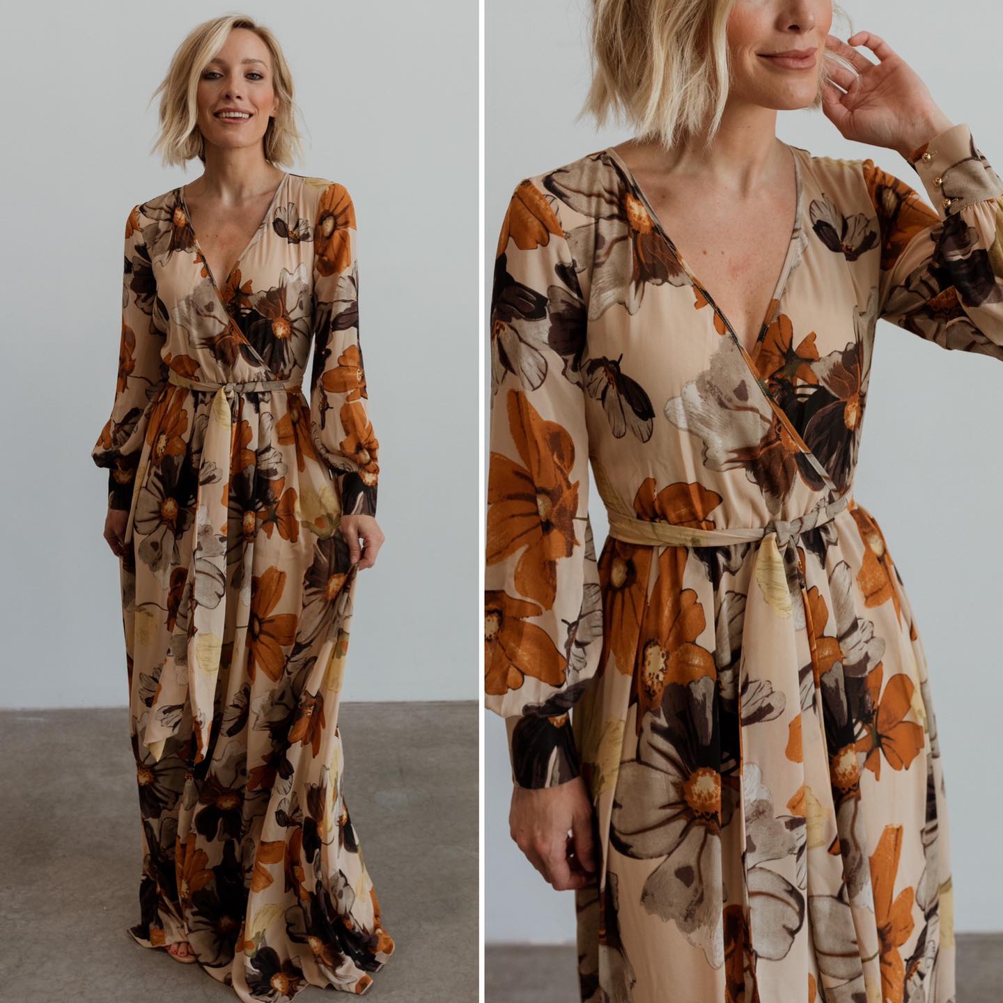 chinese dress ladies Lydia Long Sleeve Maxi Dress S