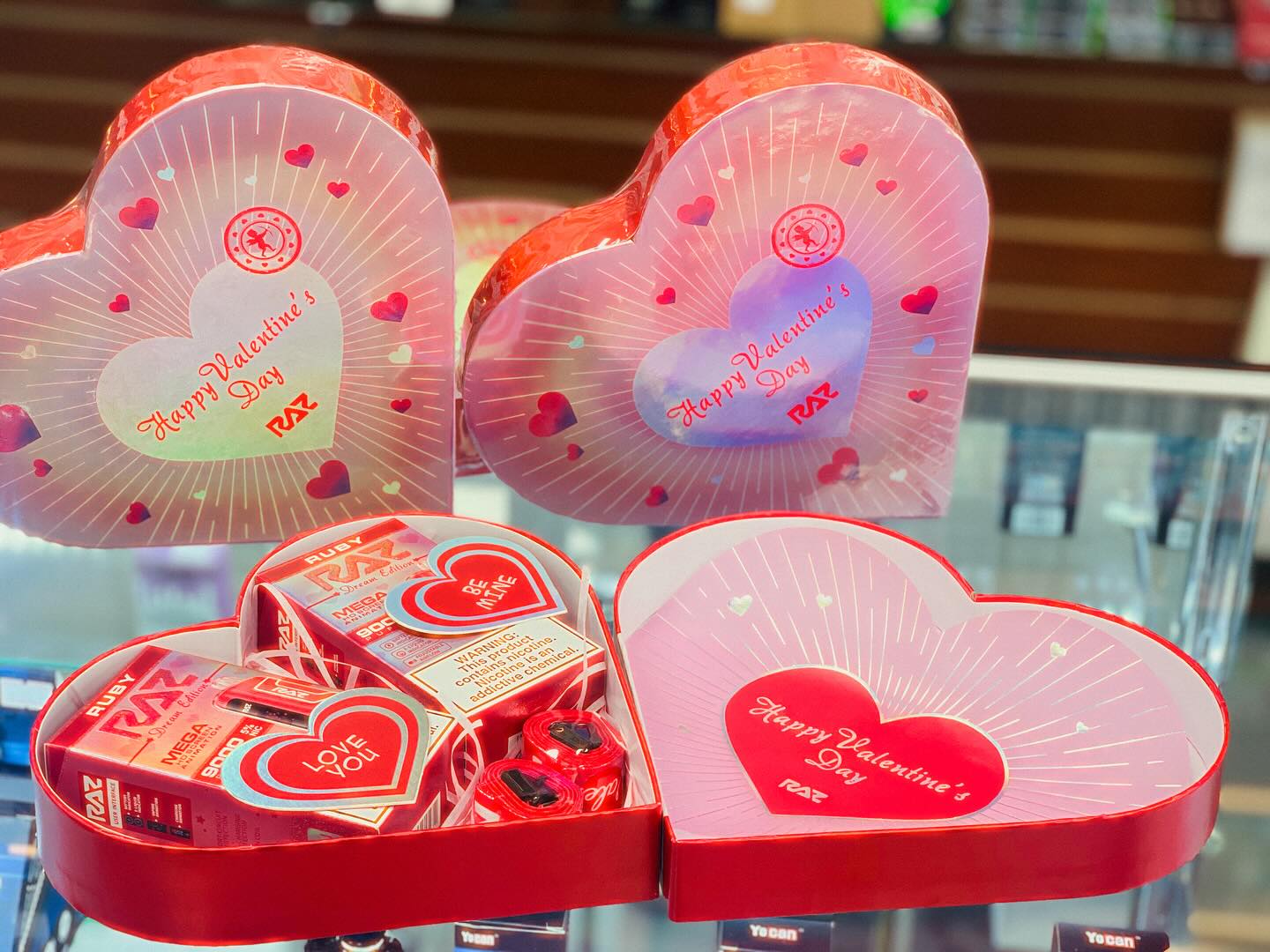raz vape valentine's day edition Love is in the air, and so are our new vapes from Raz! Wrapped in charm, these beauties are perfect gifts for yourself or your special someone. Spread the love with Type:1.2 Ohm Corex 2.0 Version PnP X Pod Tank TROPICAL RAINBOW BLAST
