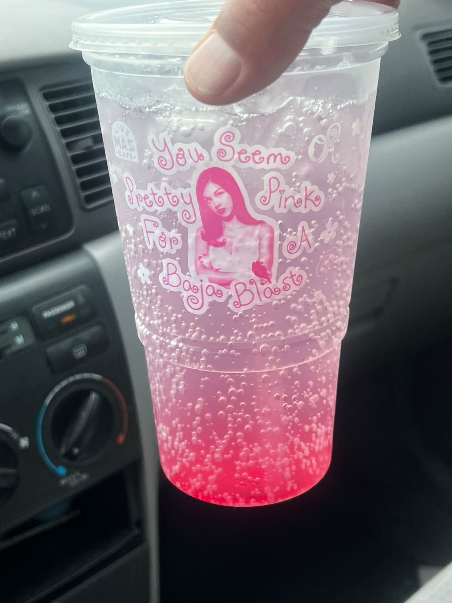 PINK BAJA BLAST IS REAL! @tacobell and @oliviarodrigo have teamed