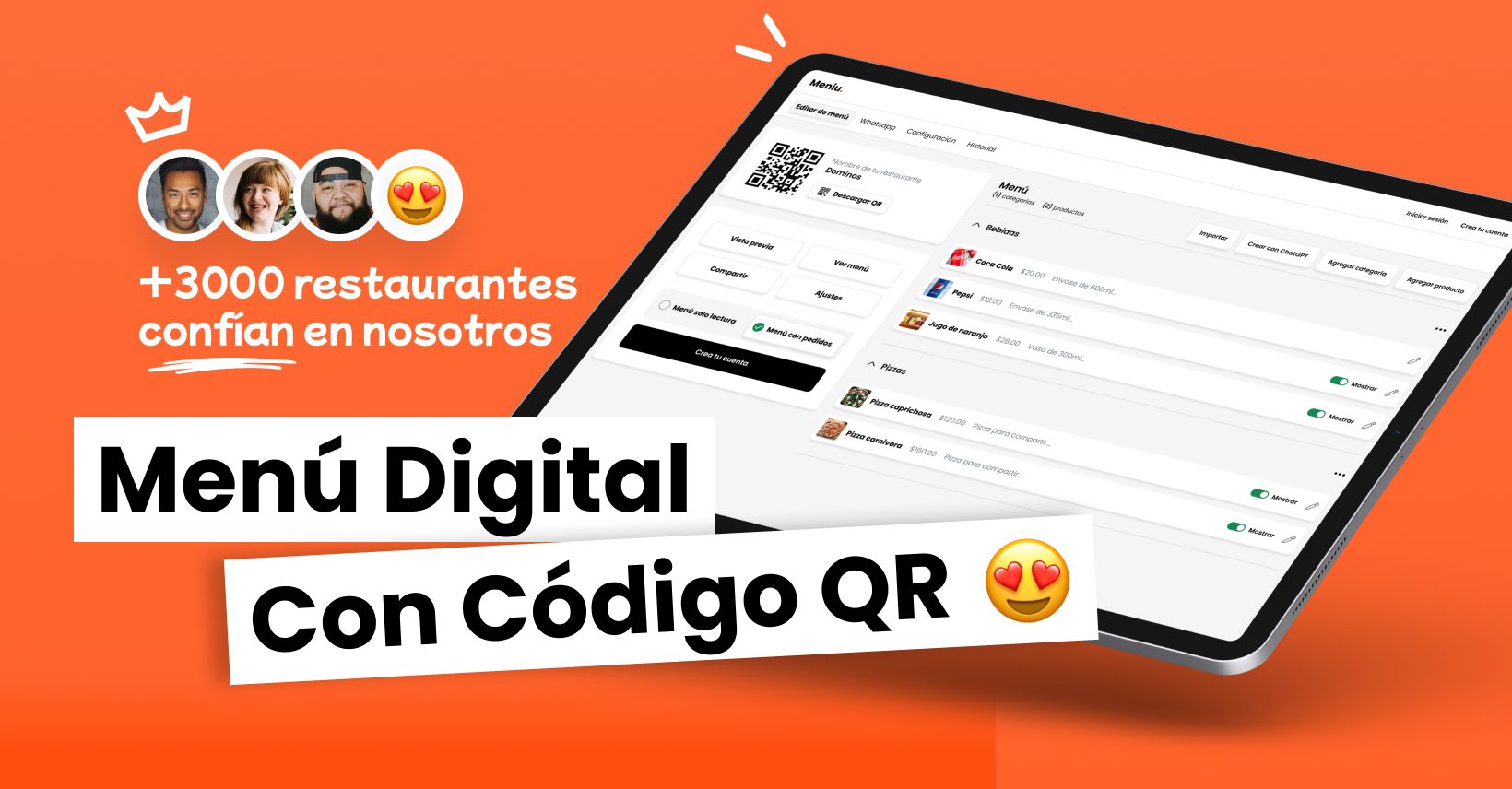 Menú digital con código QR Gratis - Meniu | Facebook