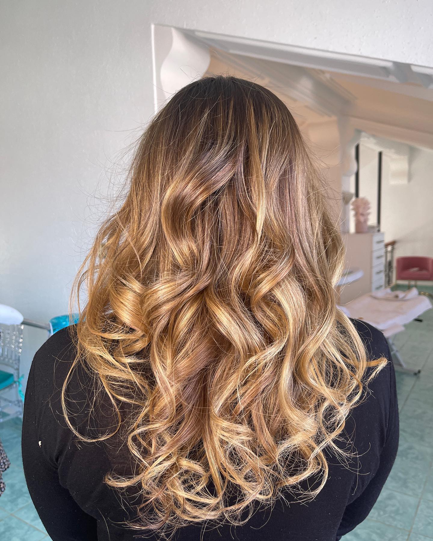 Miel Doré Balayage Cheveux Chatain