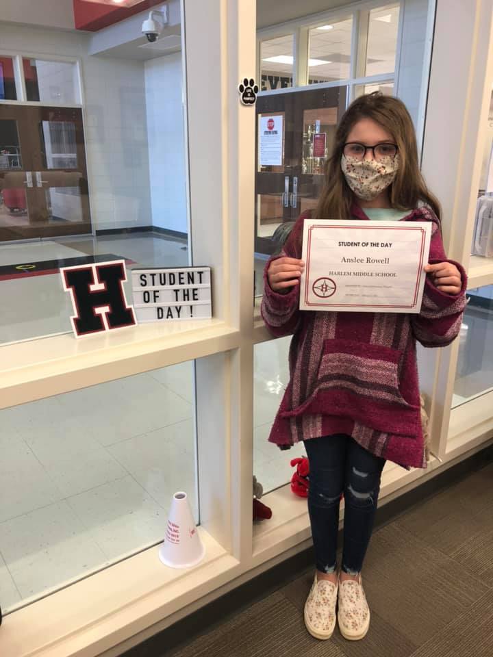 Students of the Day: Anslee Rowell... - Harlem Middle School | Facebook