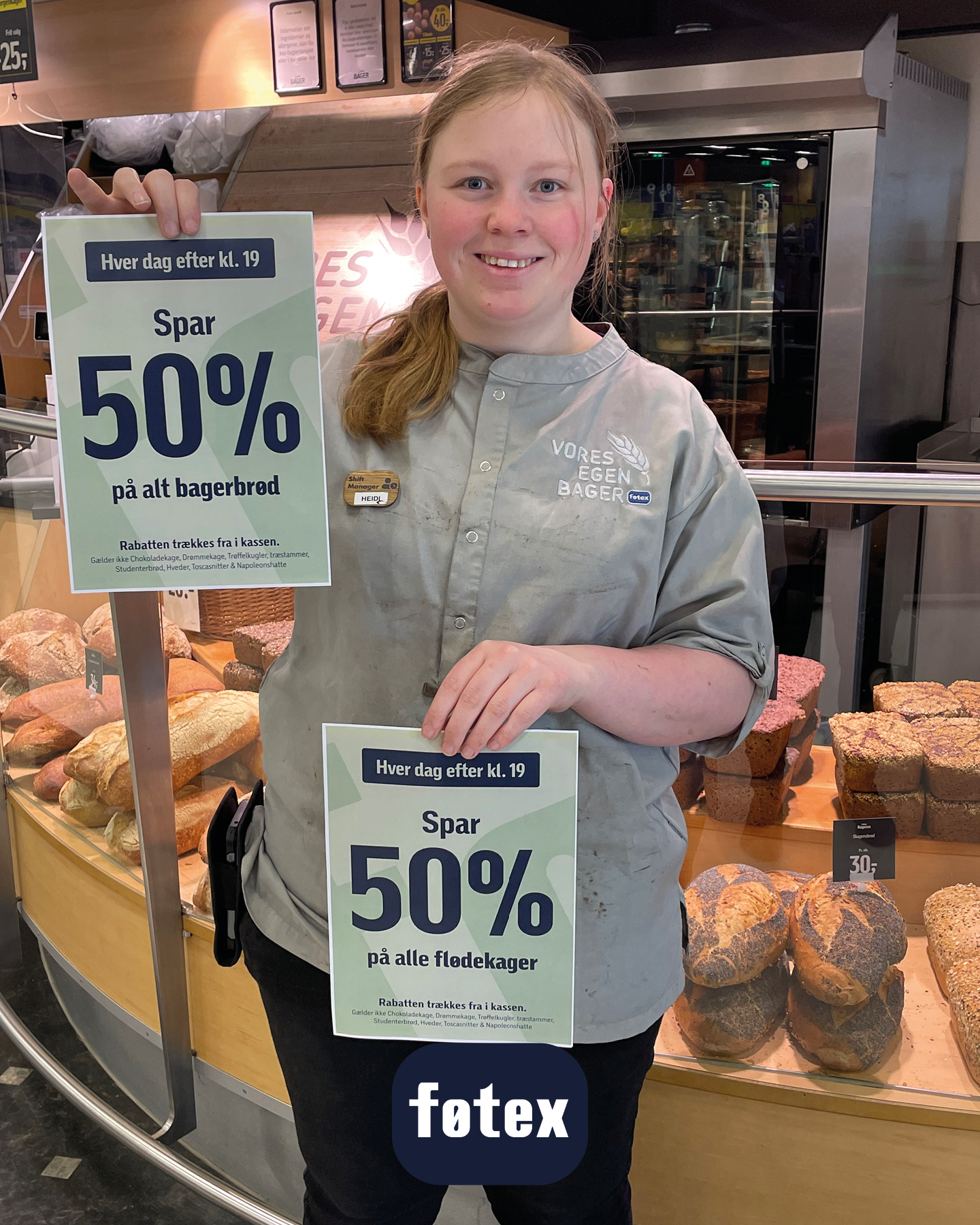 føtex - 🍰 🍞 SPAR 50% PÅ BRØD OG KAGER 🍞 🍰 Hver dag efter kl. 19.00 kan ...