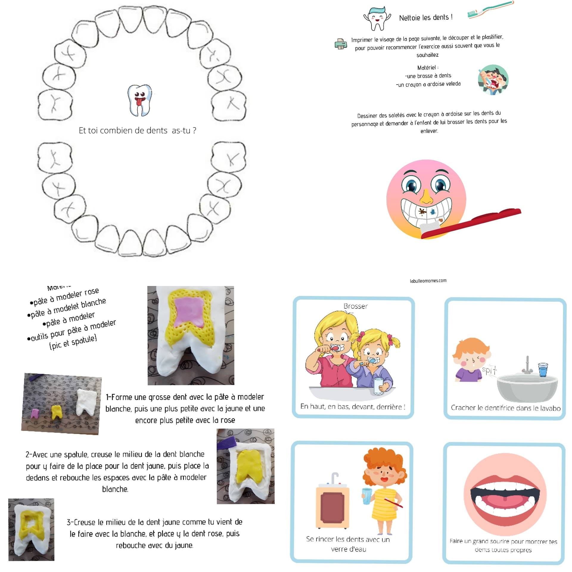 Exercices Jeux Sur Les Dents à Imprimer