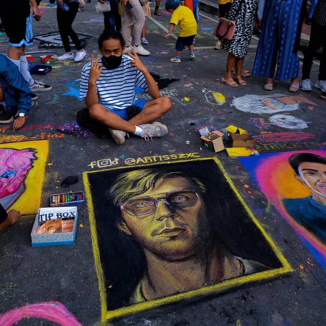 Philippine Star - DAHMER CHALK ART ALONG SESSION ROAD 👀 Artist Karth ...