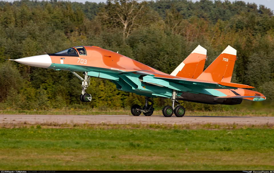 Sukhoi Su-34 rarely seen in these colours….