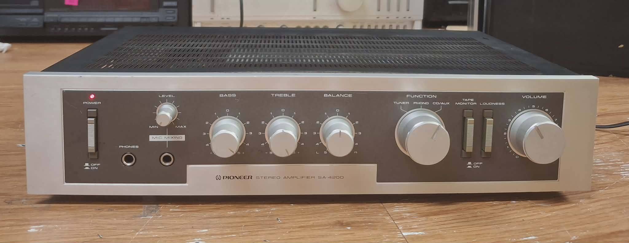แอมป์ PIONEER SA-4200 ไฟ100 เดิม ใช้งานได้ปกติ #ราคา1300 ไม่รวมส่ง