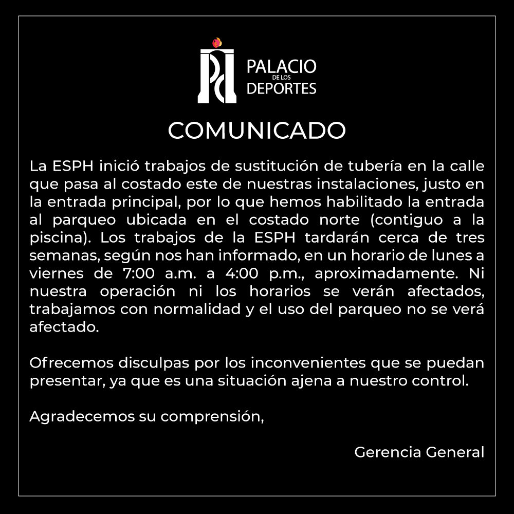 La ESPH inició trabajos... - Palacio de los Deportes Heredia