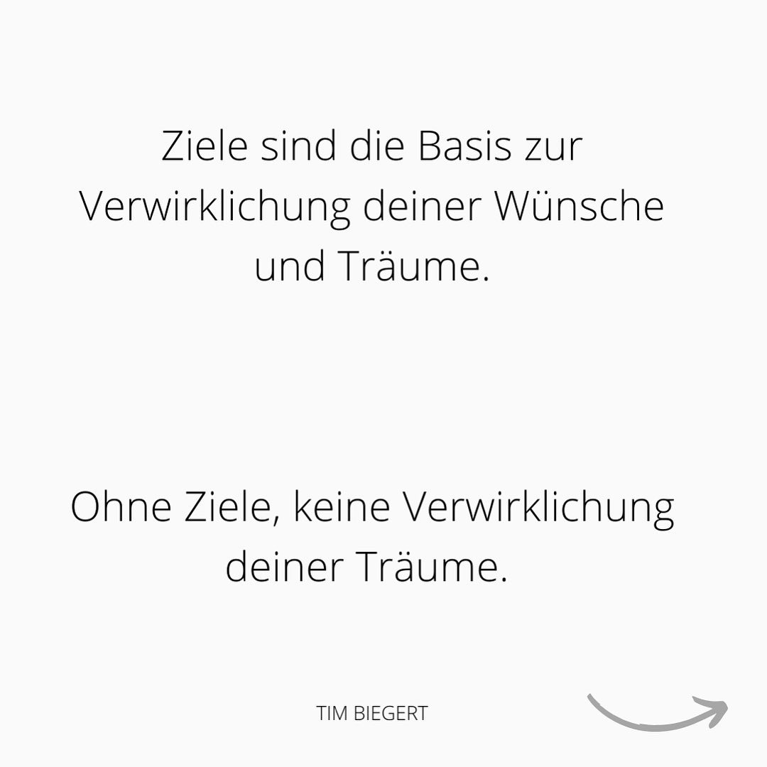 Tim Biegert - 5 Gründe warum Ziele so wichtig sind. Und...