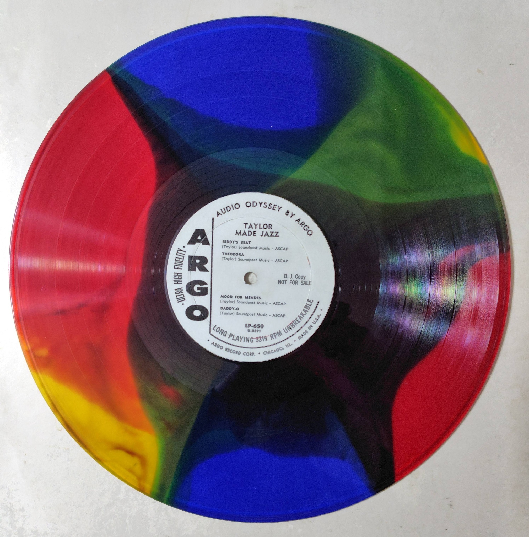Billy Taylor / Taylor Made Jazz （Argo LP 650）のD.J.Copy（プロモ
