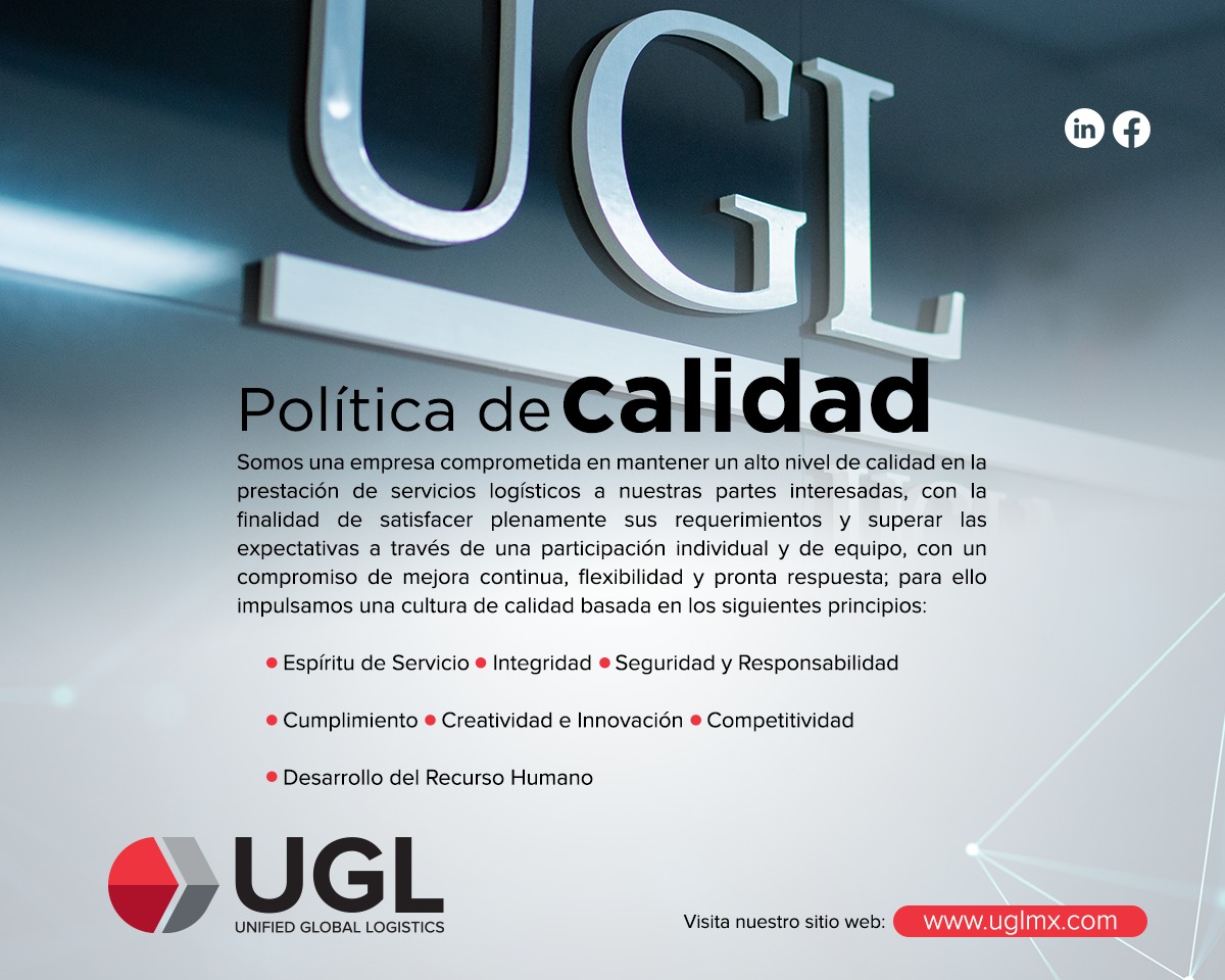 En UGL entendemos que la... - UGL Unified Global Logistics | Facebook