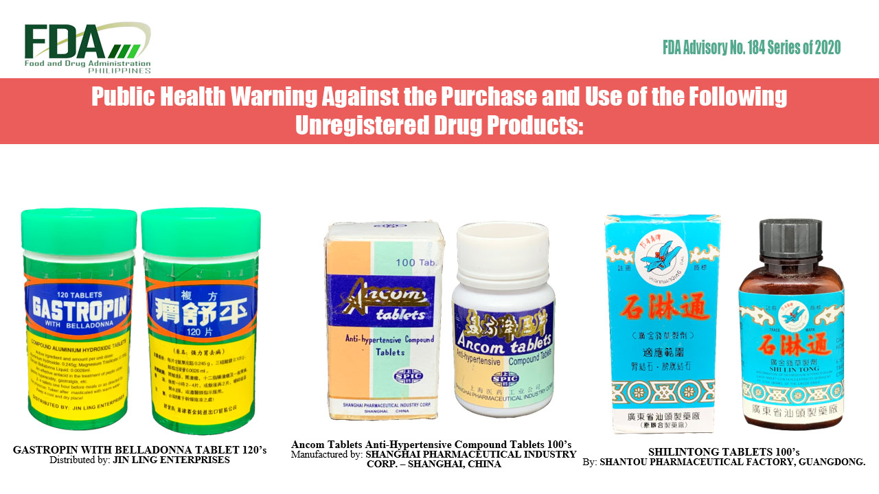 glutamax glutathione suppositories 500mg 30 day supply FDA Advisory No. 2020-184*** The Food and Drug Administration (FDA) advises the public against the purchase and use of the following unregistered drug products: 1. Gastropin with Belladonna Tablet 120's 2. Ancom is bpc 157 orally مكمل نضارة البشرة Color:Tile Red