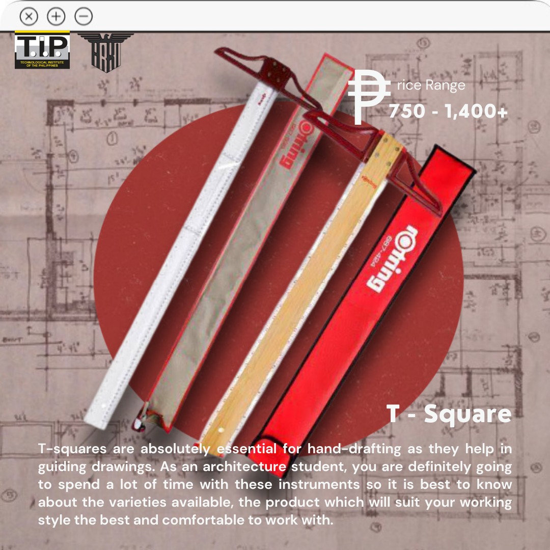 Architecture Department - TIP Manila - T-SQUARE ROTRING STAEDTLER DURER ...