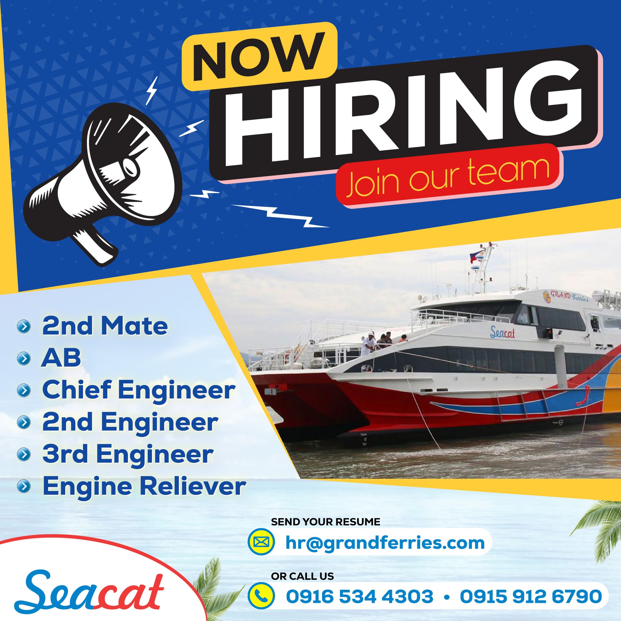 CAREER OPENINGS! We are... - SeaCat by GRAND Ferries | Facebook
