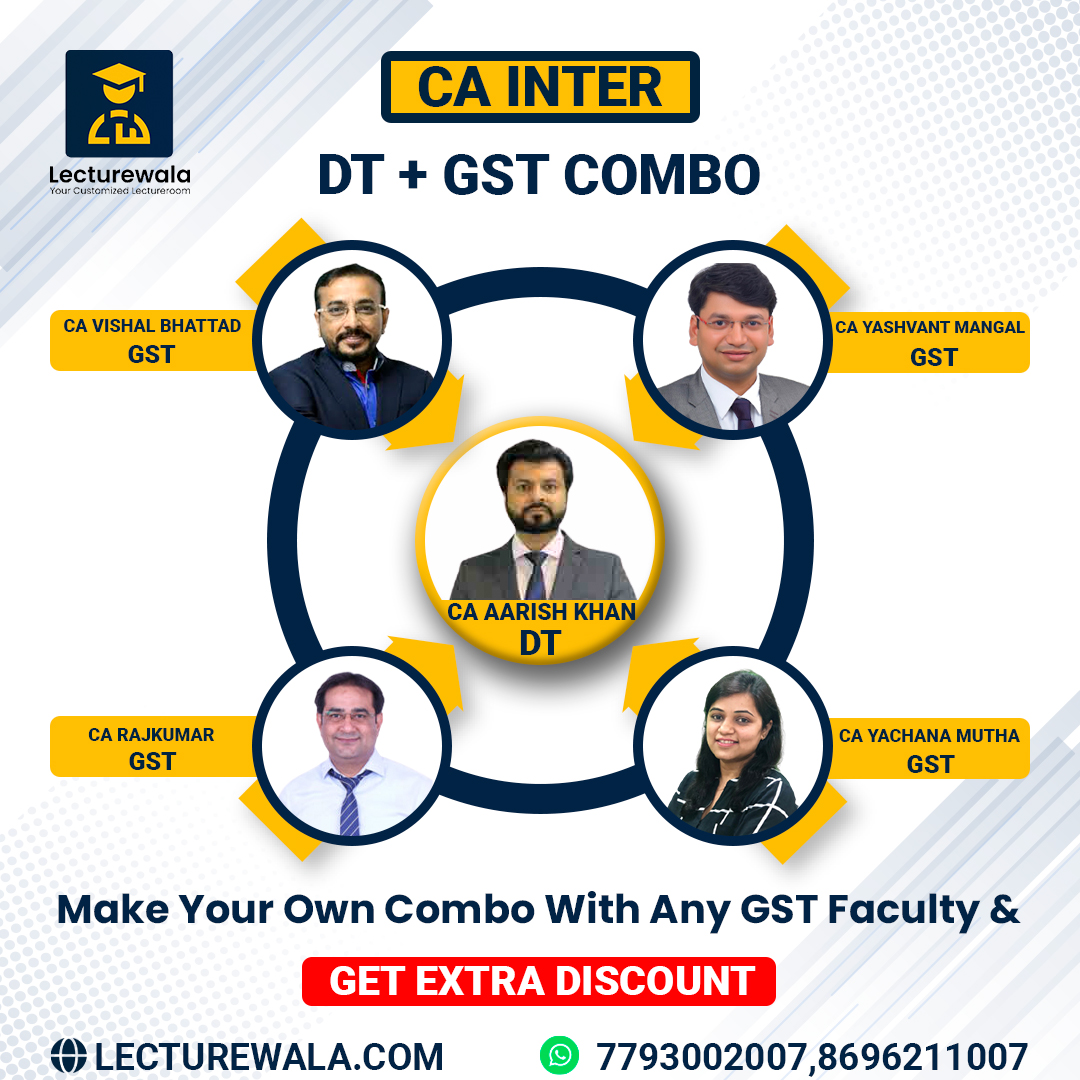 Lecturewala - LECTUREWALA . CA INTER DT + GST COMBO . MAKE... | Facebook