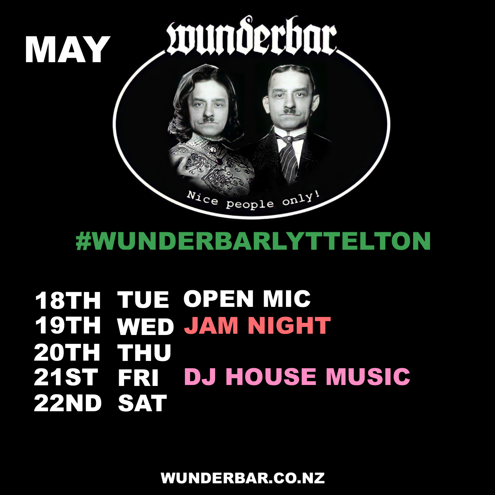 Wunderbar Open Mic - Coming up next Tuesday Alex Harmer's Wunderbar ...