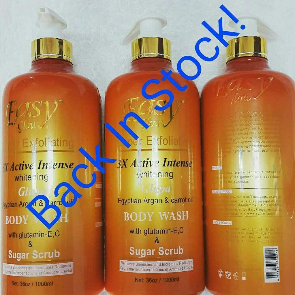 Gel Douche Et Lait Corps Ultra Blanchissant Exfoliant EASY GLOW 1000ml - FPS 5